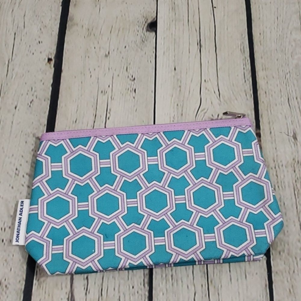 Clinique Jonathan Adler Blue Abstract Makeup Bag